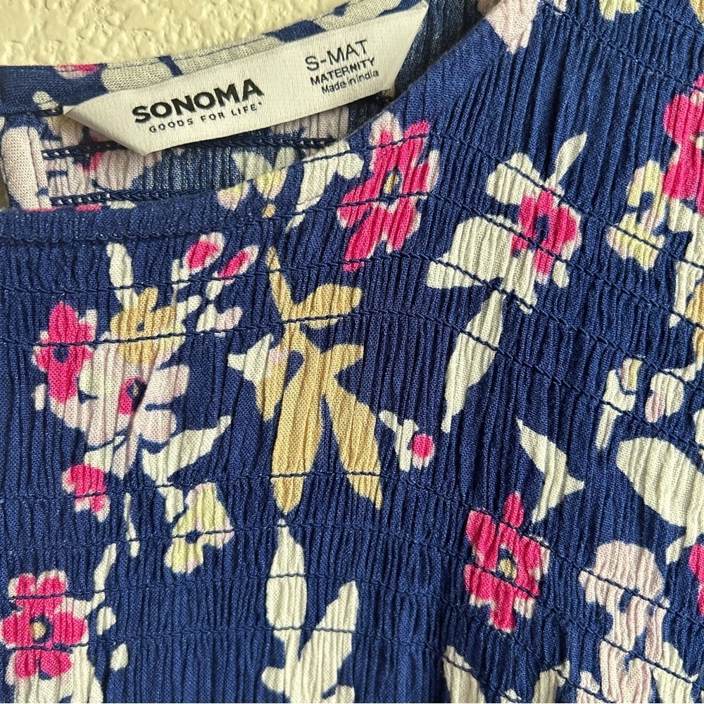 NEW Sonoma | Floral Long Sleeve Maternity Mini Dress - Picture 5 of 12